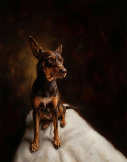 Classical pet portrait - digital artwork