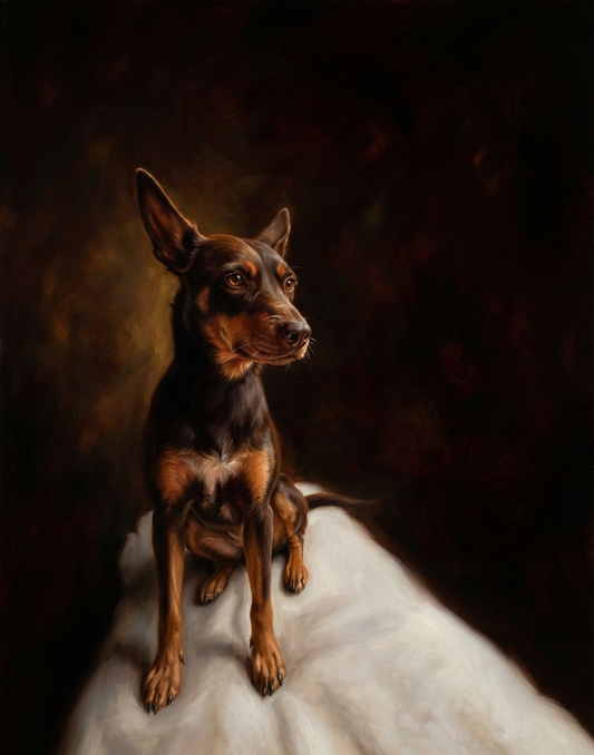 Classical pet portrait - digital artwork